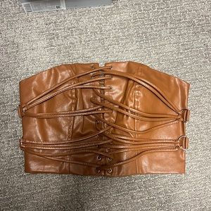 PLT Strapless Crop Top